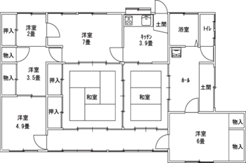 施工前の間取り図