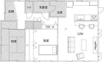 施工後の間取り図