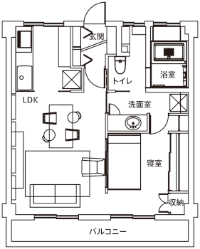 施工後の間取り図