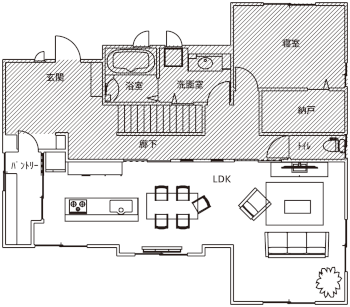 施工後の間取り図