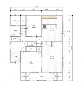 施工後の間取り図