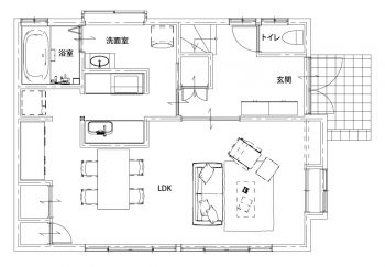 施工後の間取り図