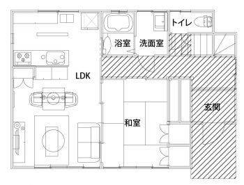 施工後の間取り図