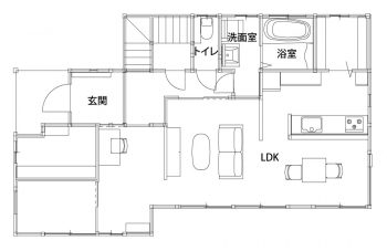 施工後の間取り図