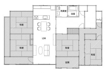 施工後の間取り図