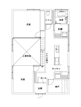 施工後の間取り図