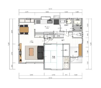 施工後の間取り図