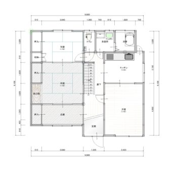 施工前の間取り図