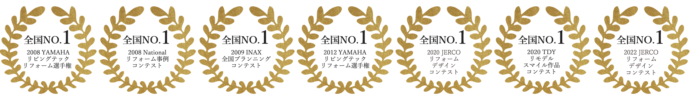 全国デザインリフォームコンテスト全国1位を7度受賞