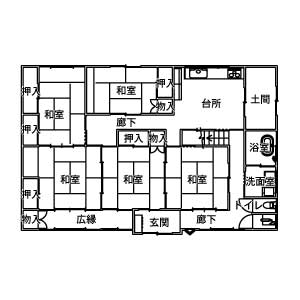 リフォーム施工事例：福島市　子供が成長する新しい空間へリフォーム 間取り Before