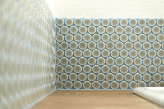 リフォーム施工事例:郡山市 こだわりタイルの洗面台