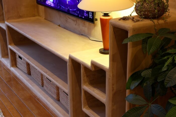 リフォーム施工事例：郡山市　内装リフォームで造作TV台製作！