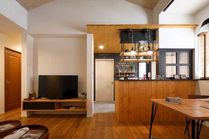 リフォーム施工事例：郡山市　LDKリフォーム　ナチュラルカフェの室内空間を楽しむリノベ