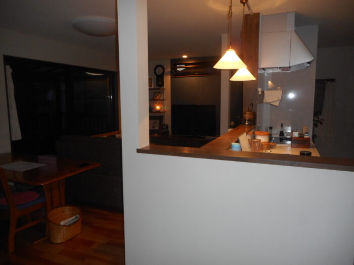 リフォーム施工事例：白河市　キッチンリフォーム　barのような空間