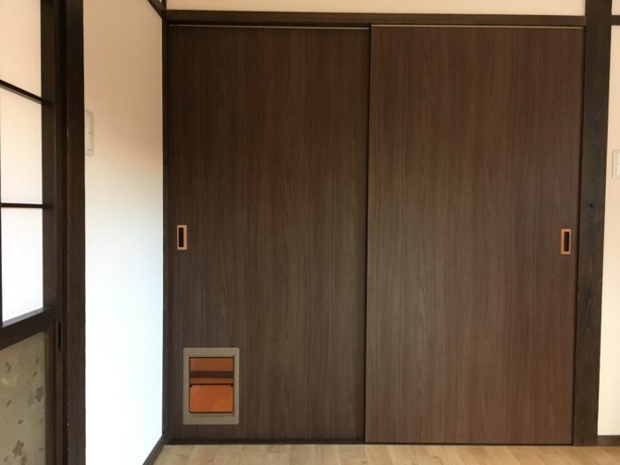 リフォーム施工事例：猫ちゃんドア！