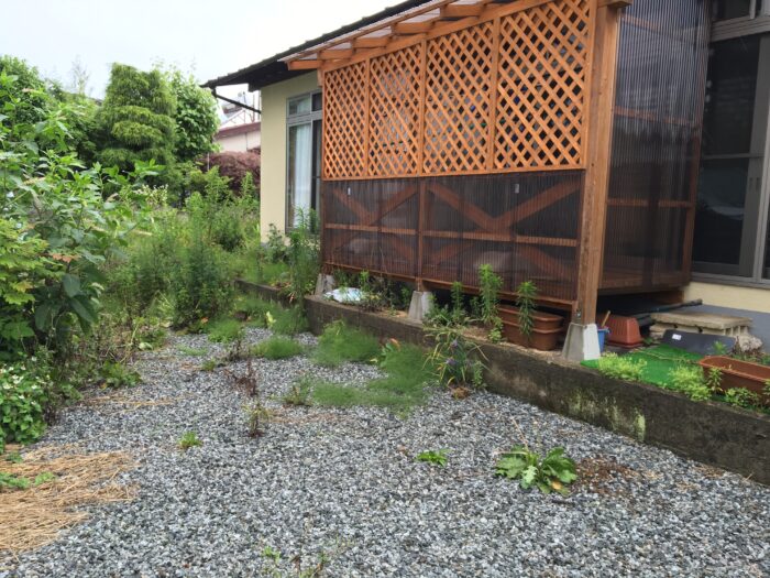 リフォーム施工事例：白河市　これで安心！手入れいらずのお庭へリフォーム Before