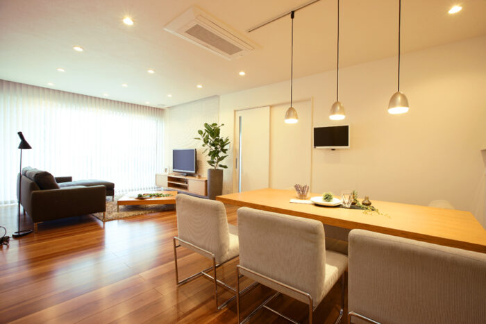 リフォーム施工事例：須賀川市　フルリフォーム　やさしい白につつまれたLDK