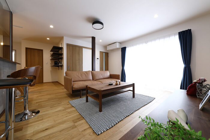 リフォーム施工事例：福島市　LDKリフォーム　アクセントパネルでスタイリッシュ空間へ