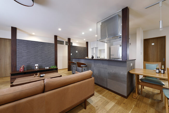 リフォーム施工事例：福島市　LDKリフォーム　アクセントパネルでスタイリッシュ空間へ