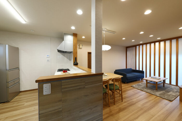 リフォーム施工事例:白河市 格子の映える和モダンLDKリフォーム