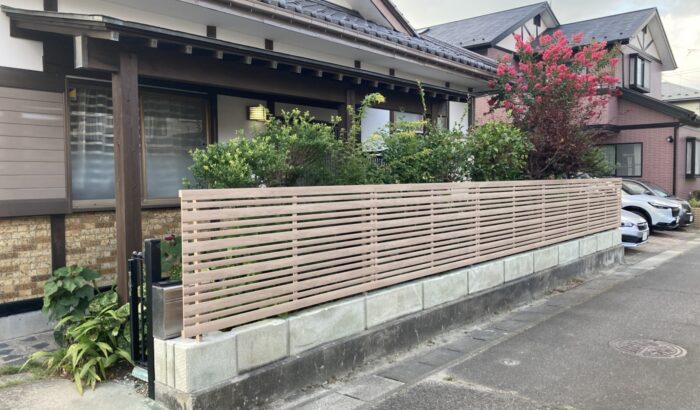 リフォーム施工事例:郡山市 石塀をアルミフェンスへ交換して安心のエクステリアリフォーム