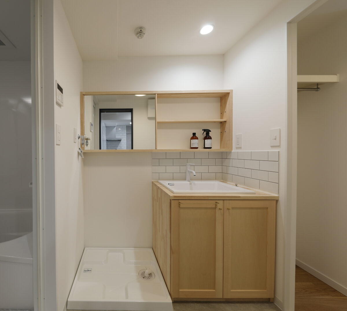 リフォーム施工事例：郡山市　洗面室リフォームで給排水管もすべてリニューアル