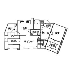 リフォーム施工事例：仙台市　光溢れるあたたかい暮らしへのリフォーム 間取り Before