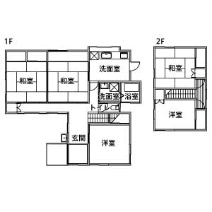 リフォーム施工事例：仙台市　大人のヴィラスタイル空間リフォーム 間取り Before