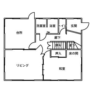 リフォーム施工事例：仙台市　愛犬家が想うモダンな家リフォーム 間取り Before