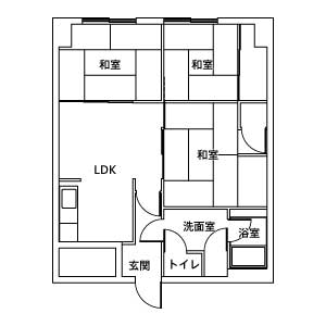 リフォーム施工事例：仙台市　ワークウエアの似合う家へリフォーム 間取り Before