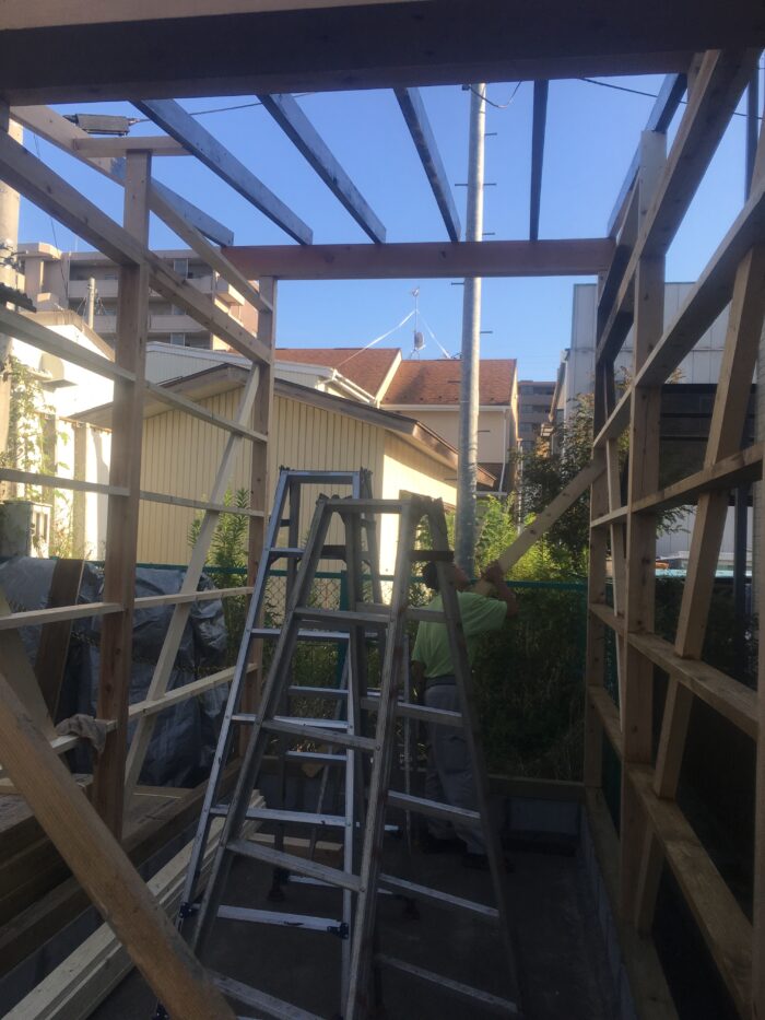 リフォーム施工事例：仙台市太白区　バイク置き場新設リフォーム Before