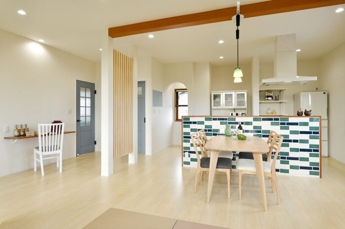 リフォーム施工事例：亘理郡　アクセントグリーンが映える空間にリフォーム