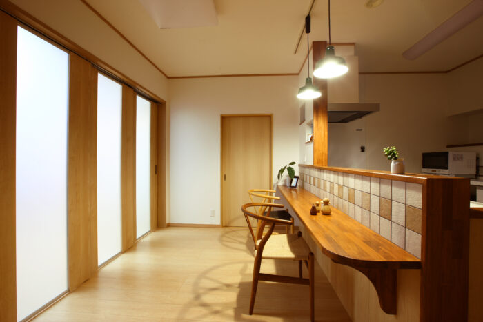 リフォーム施工事例：LDKリフォーム　家族を感じられるLDK