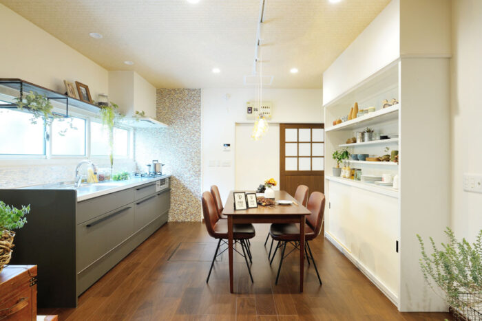 仙台市太白区　キッチンリフォーム　和×カジュアルでお洒落カフェのようなキッチン