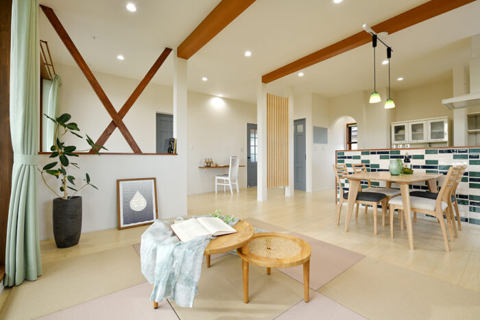 リフォーム施工事例：亘理郡　アクセントグリーンが映える空間にリフォーム