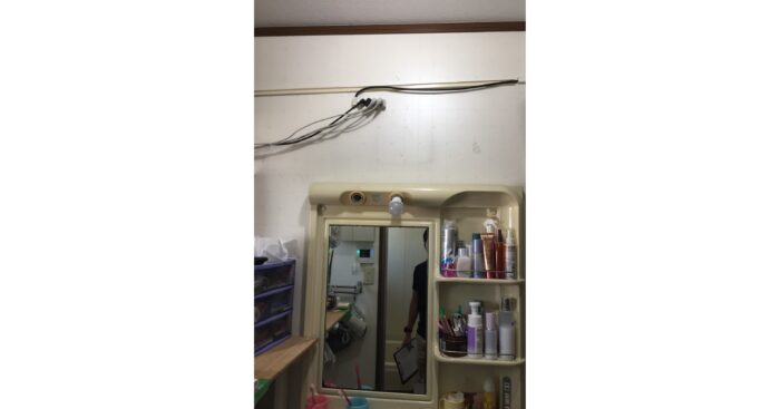 リフォーム施工事例：収納力ある洗面台にリフォーム Before