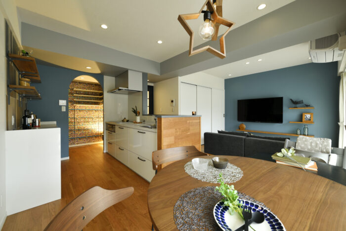 リフォーム施工事例：塩釜市　遊び心とラグジュアリーさを兼ね備えたLDKリフォーム