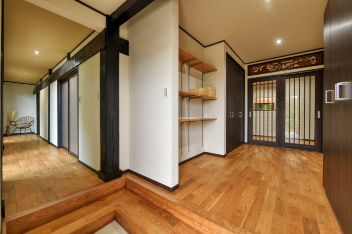 リフォーム施工事例:黒川郡大和町 古民家の玄関ホールリフォーム