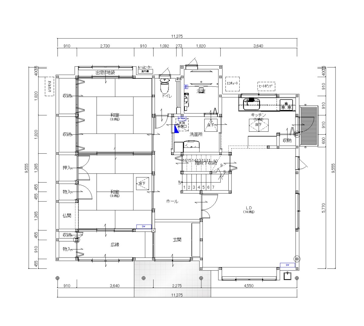 リフォーム施工事例：二世帯で集う非日常空間 間取り Before