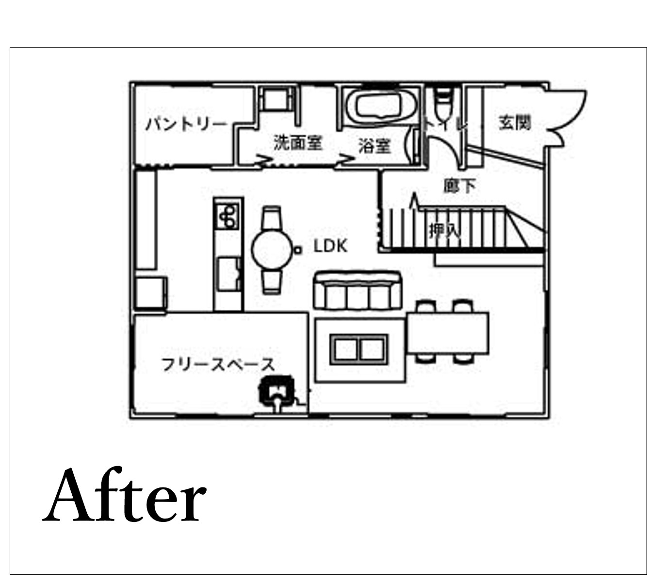 宮城県仙台市泉区 全面リフォーム施工事例 間取り After