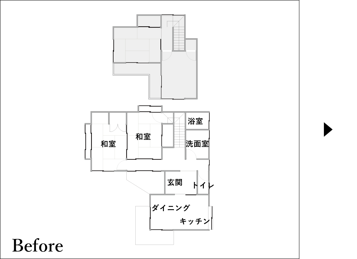 宮城県仙台市 全面リフォーム施工事例 間取り Before