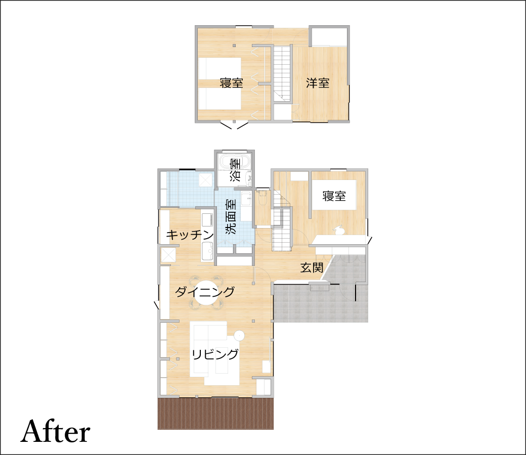 宮城県富谷市 全面リフォーム施工事例 間取り After