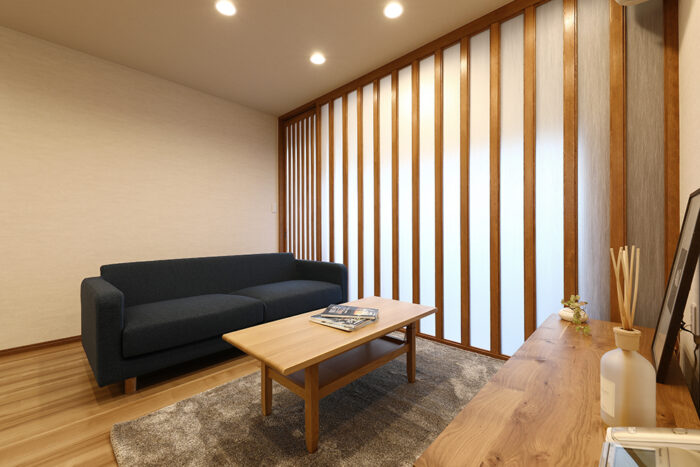 リフォーム施工事例：フルリフォーム　格子が映える和モダンでバリアフリーな家