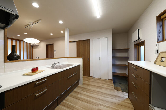 リフォーム施工事例：フルリフォーム　格子が映える和モダンでバリアフリーな家