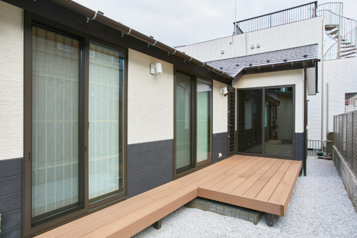 リフォーム施工事例:フルリフォーム 天然木の梁と格子で魅せる、ジャパニーズモダンテイスト