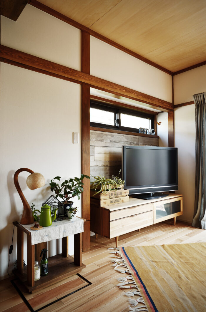 リフォーム施工事例:和洋折衷の懐かしさを感じるLDK空間