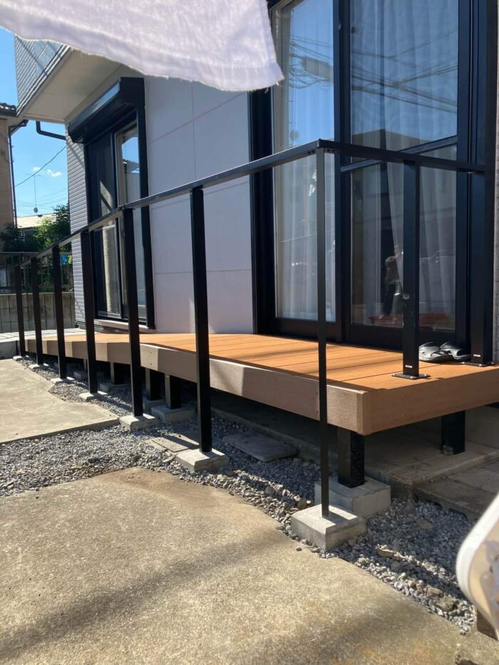 リフォーム施工事例:宇都宮市 移動をもっと快適に!ウッドデッキスロープリフォーム
