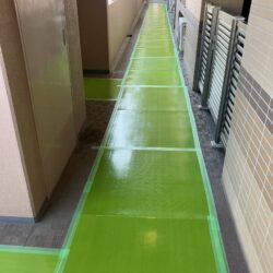 オノヤ 宇都宮宝木リフォームショールーム ブログ「宇都宮市マンションリフォーム工事中　共有部養生風景」